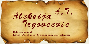 Aleksija Trgovčević vizit kartica